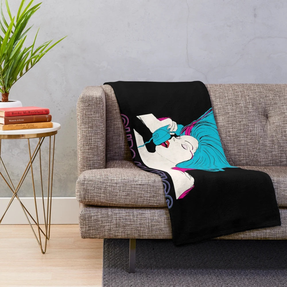 Chromatics inspired plush blanket featuring the band's logo