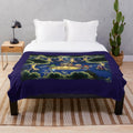 Chrono Trigger inspired camping scene plush blanket