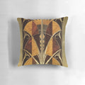 Chrysler Building inspired elevator door design printed on a decorative throw pillow