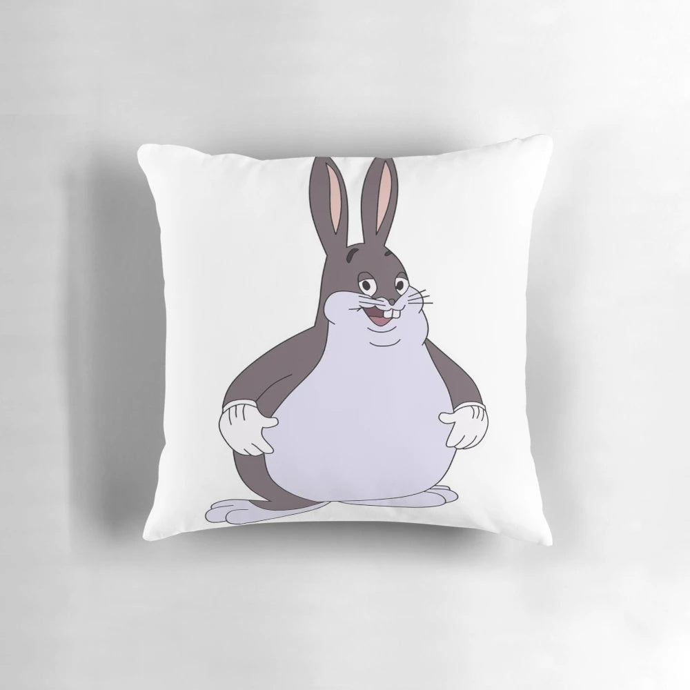 Chubby Chungus plush pillow with Looney Tunes inspired design