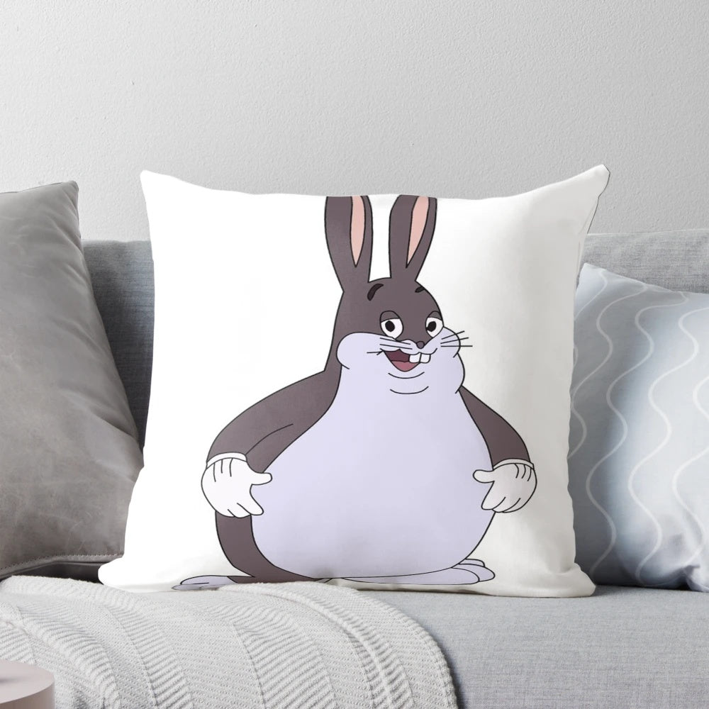 Chubby Chungus plush pillow with Looney Tunes inspired design