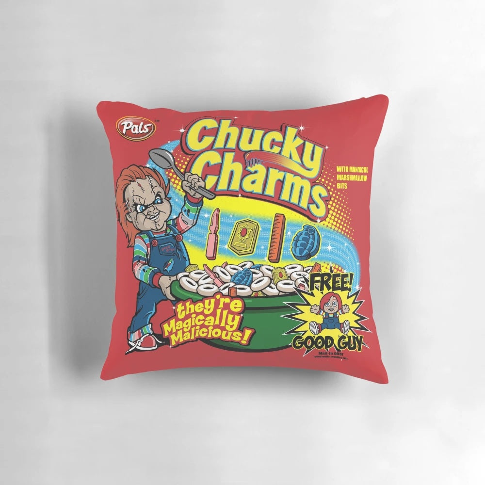 Chucky Charms Pillow - Horror-themed Decorative Pillow Inspired by Child's Play