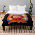 Chucky-inspired good guy plush blanket for horror movie enthusiasts