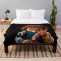 Chucky-inspired horror plush blanket