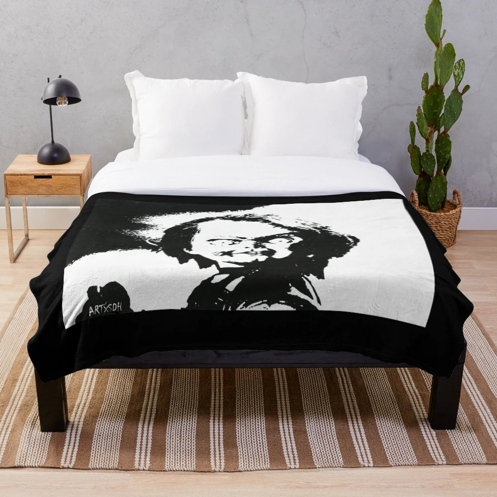 Chucky plush blanket featuring horror icon from Child's Play