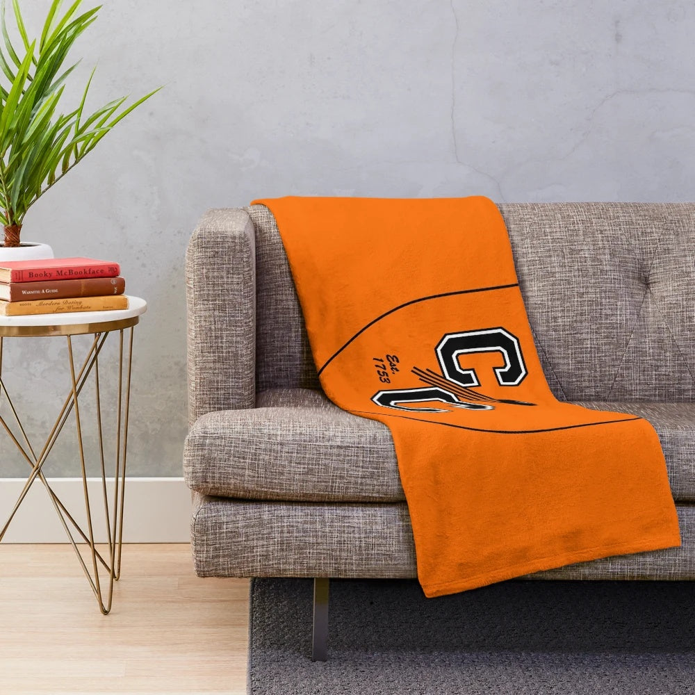 Chudley Cannons inspired plush blanket with team logo and colors