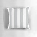 Chunky grey and white striped pillow for teen girl bedroom decor