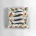Cicero Orations Floral Throw Pillow with Latin Quotes from Ancient Rome