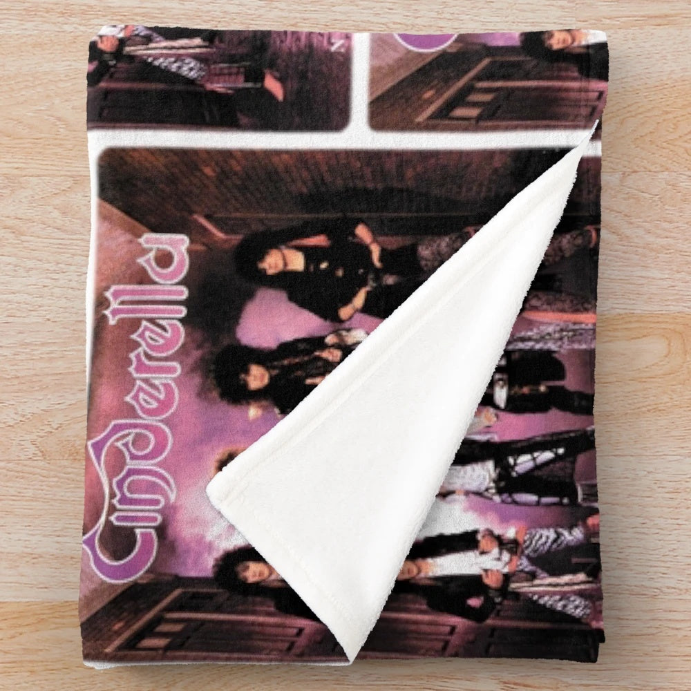 Cinderella Rock Band inspired plush blanket