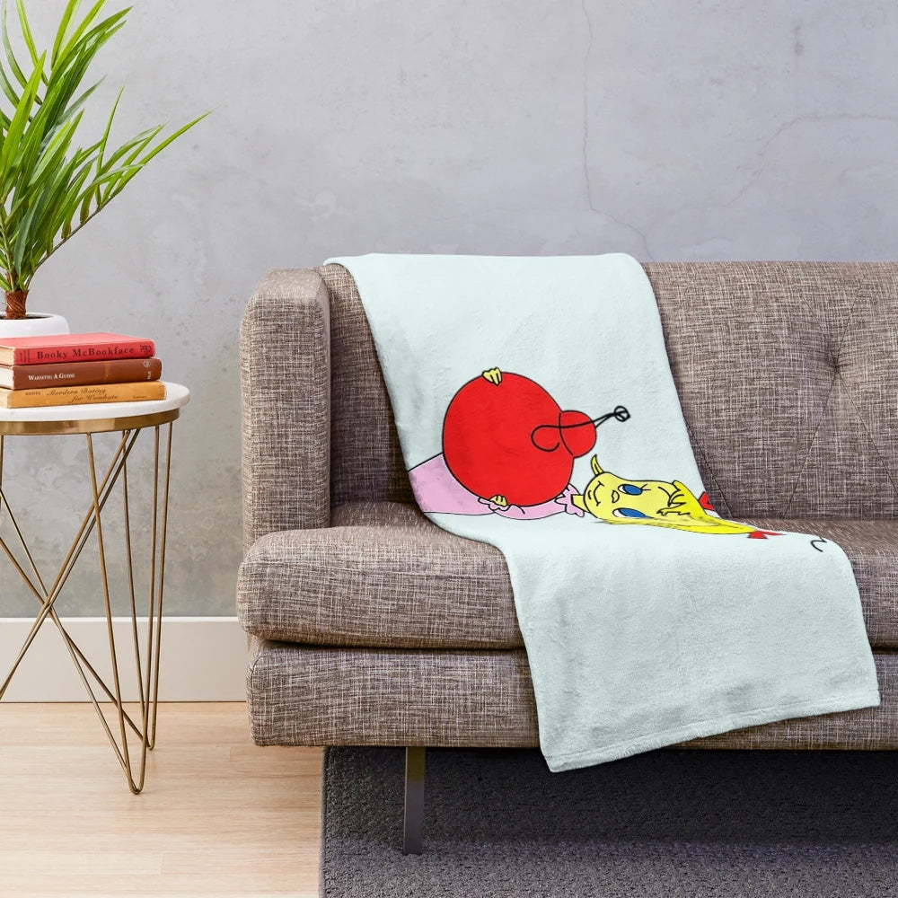 Soft and cozy plush blanket featuring the character Cindy Lou Who from the Grinch story