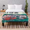 Cinematic aesthetic plush blanket featuring a portrait design