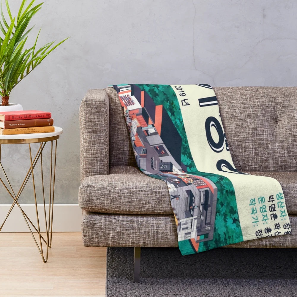 Cinematic aesthetic plush blanket featuring a portrait design