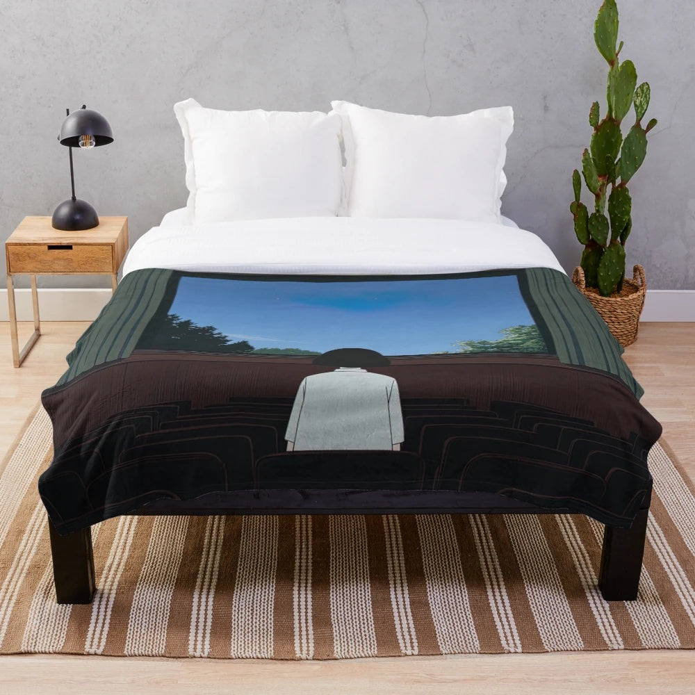 Anime-style plush blanket with a cinematic design for movie enthusiasts