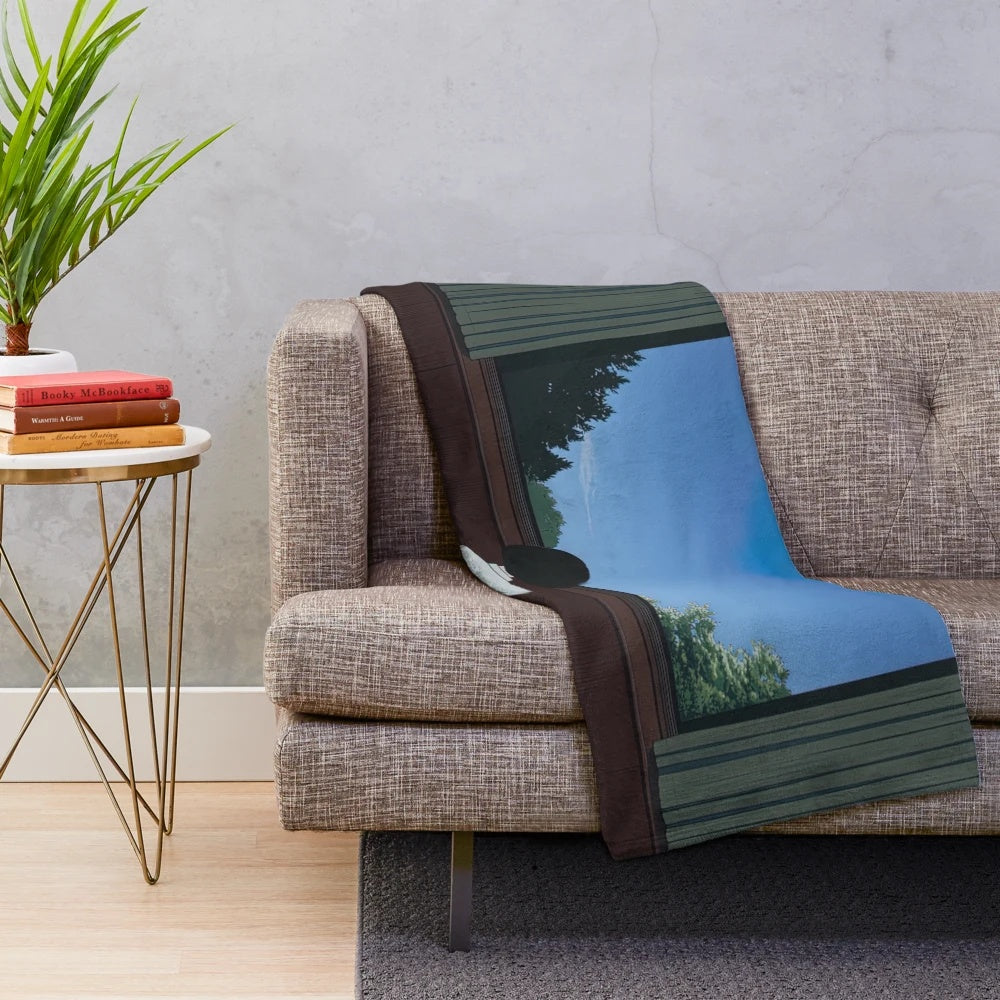 Anime-style plush blanket with a cinematic design for movie enthusiasts