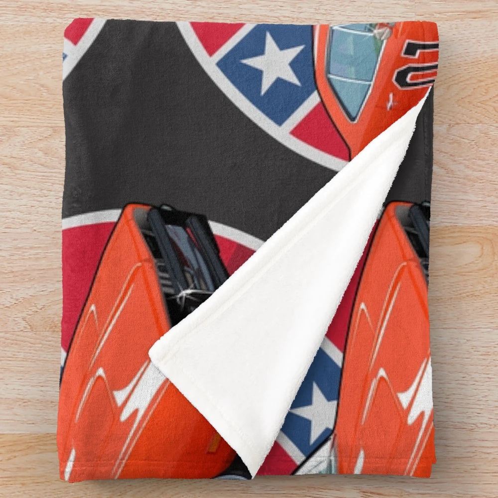 Plush Blanket Featuring Iconic Movie Cars