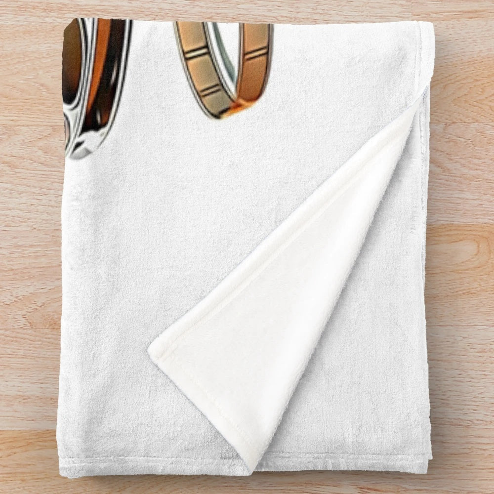 Plush blanket featuring a caricature of actor Christian Bale in a movie-inspired design