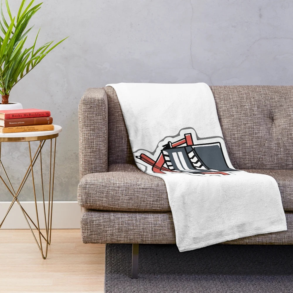 Plush blanket with director's chair and clapperboard cinema decor