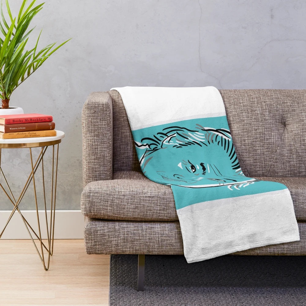 Plush blanket featuring the image of acclaimed Korean filmmaker Kim Ki-Duk