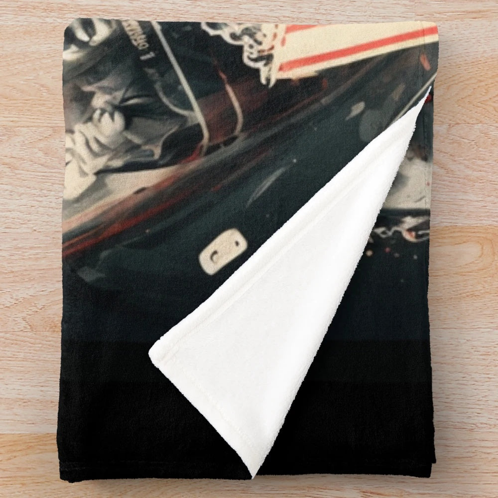 Cinematic plush blanket featuring a movie poster design