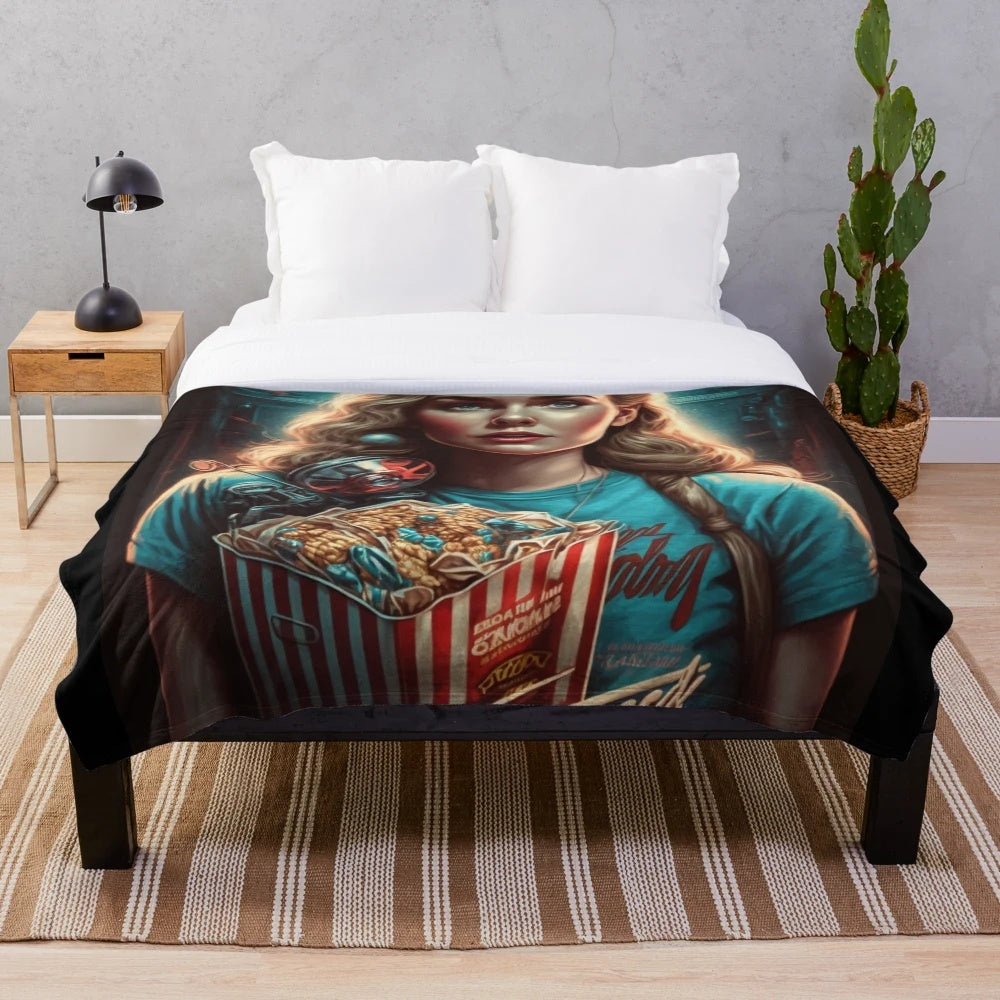 Cozy and soft cinema-inspired plush blanket