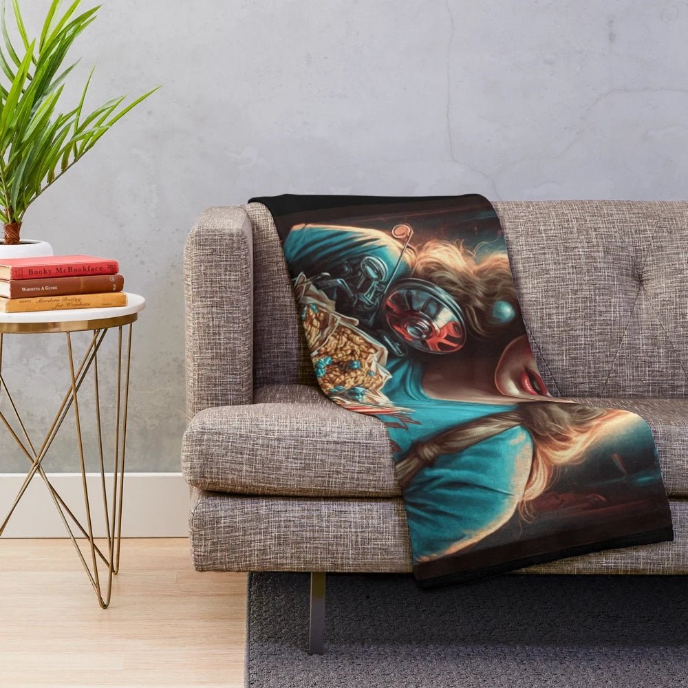 Cozy and soft cinema-inspired plush blanket