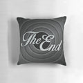 Vintage-inspired pillow with "The End" text, perfect for movie enthusiasts