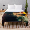A plush blanket featuring a tribute to the legendary director Stanley Kubrick and the art of cinema.