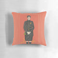 Digital art portrait of actress Léa Seydoux in the style of Wes Anderson's films