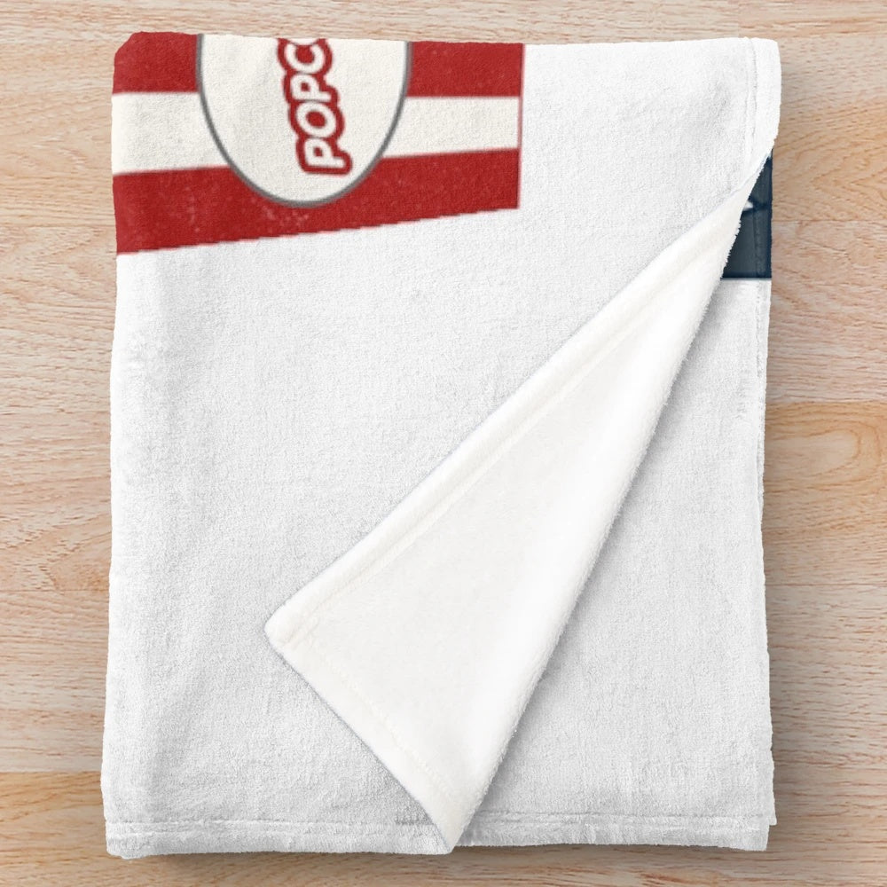 Cinephile illustrations plush blanket with cinema inspired designs