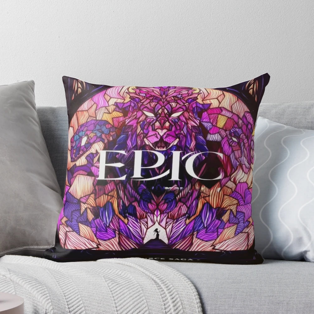 Epic the Musical Circe Saga Pillow featuring characters and imagery from the Greek epic Troy and The Odyssey