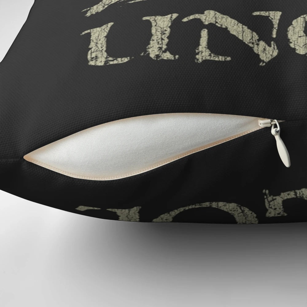 Pillow featuring the Cirith Ungol doom metal band logo and skeleton imagery from 1971