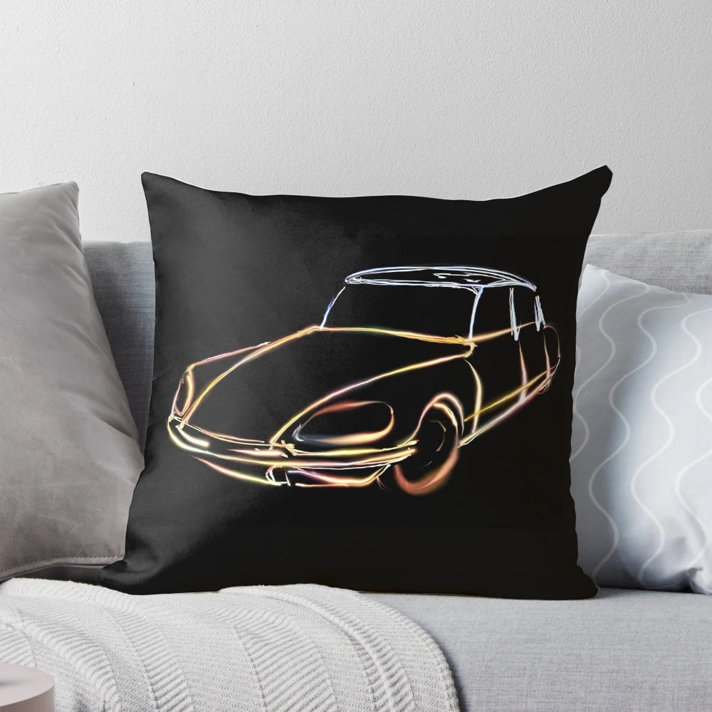 Citroën DS inspired throw pillow with the classic lines and style of the iconic French car