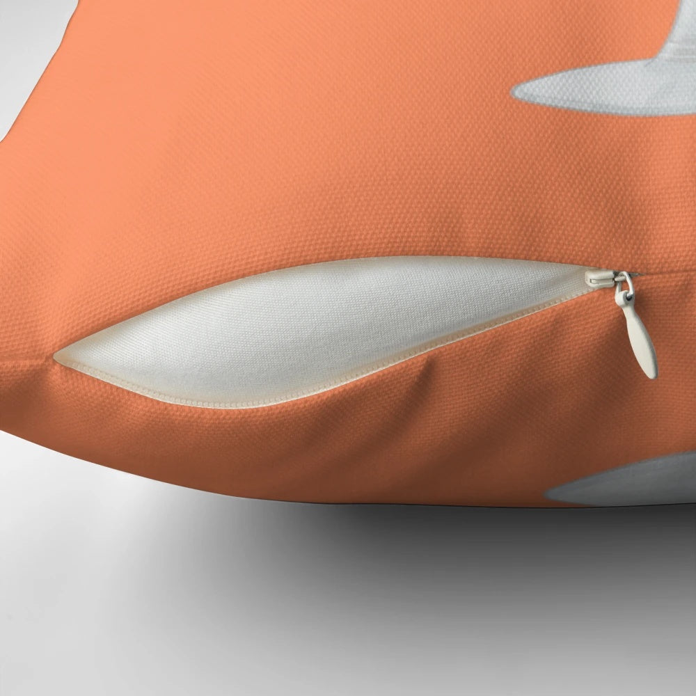 Colorful Aperol Spritz inspired pillow with orange and citrus design
