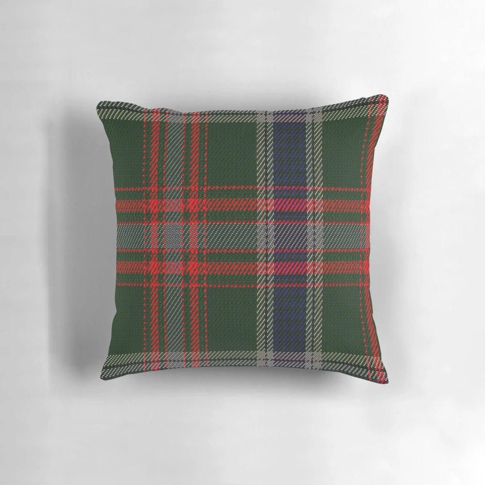 Clan Currie inspired Scottish tartan plaid throw pillow