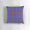 Clan Lang Tartan Throw Pillow with Traditional Scottish Plaid Pattern