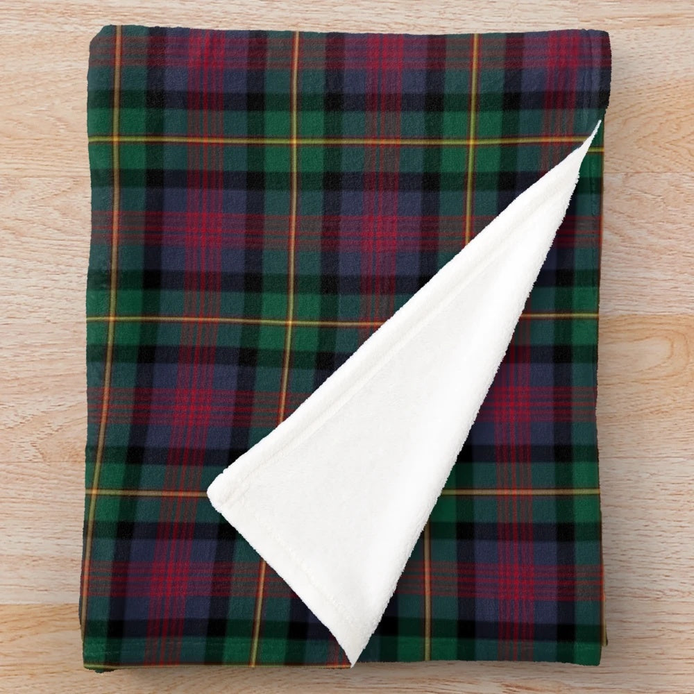 Clan Logan tartan pattern plush blanket