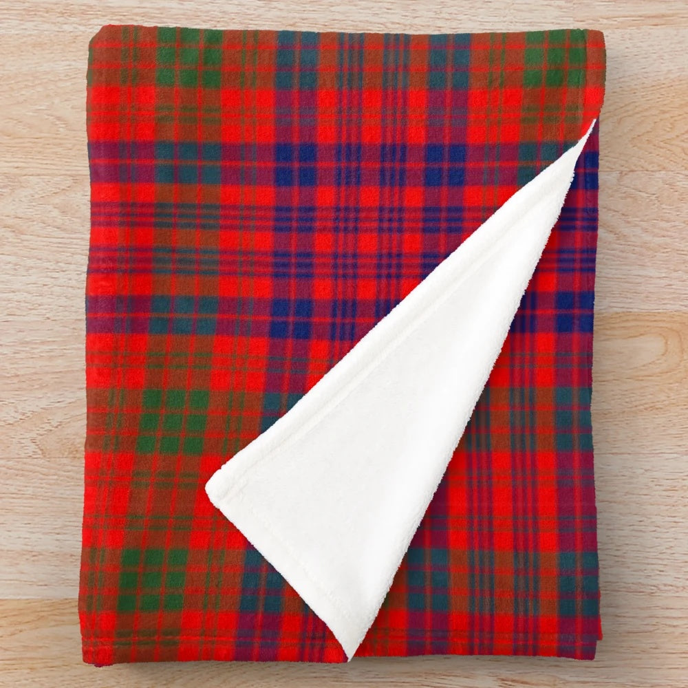Clan Ross Tartan Plush Blanket for Scottish Home Decor