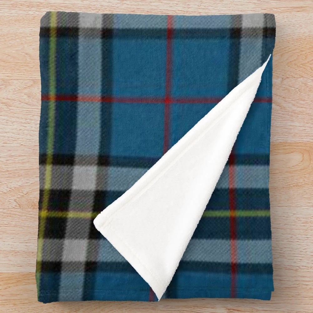 Clan Thomson tartan pattern plush blanket