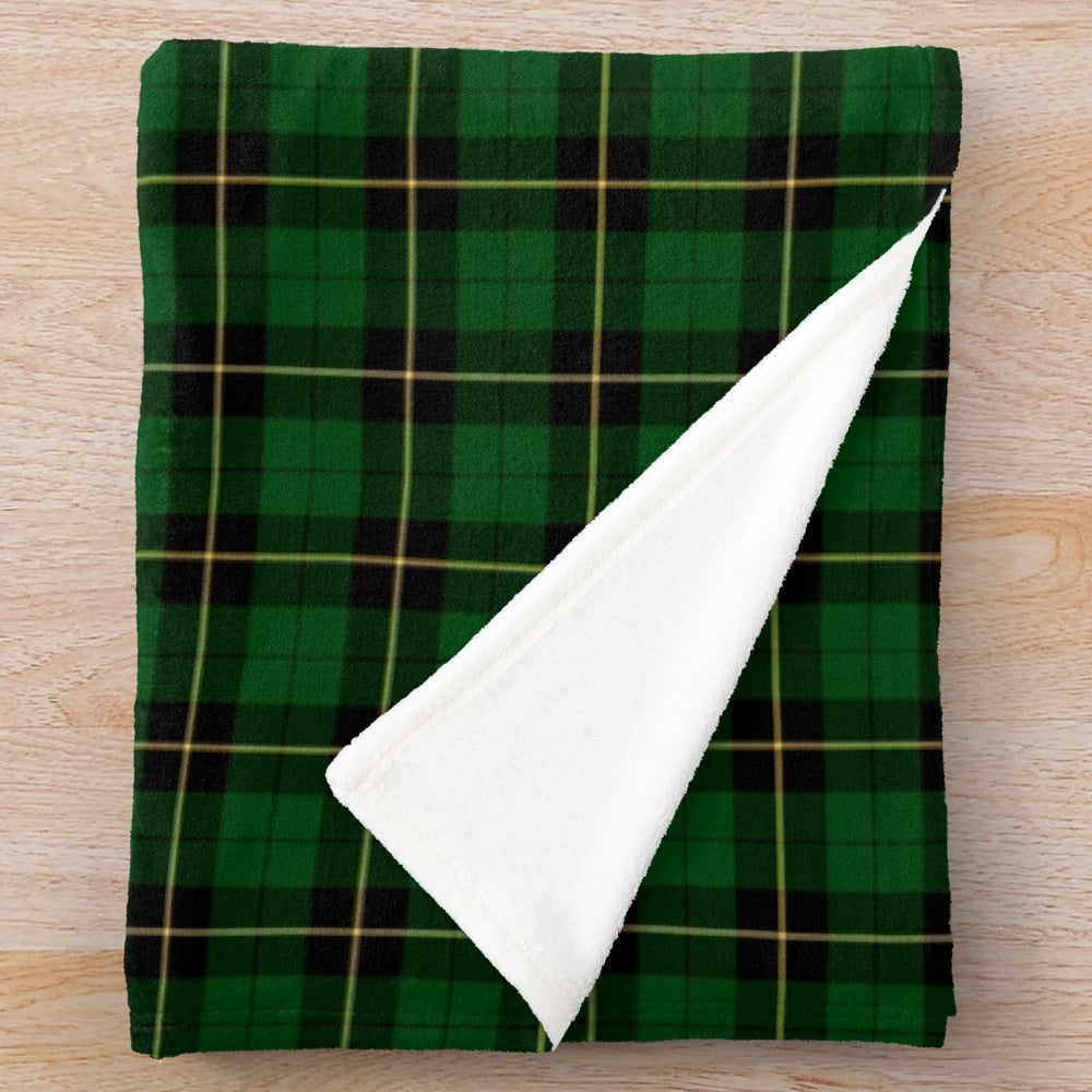Clan Wallace inspired plush tartan blanket