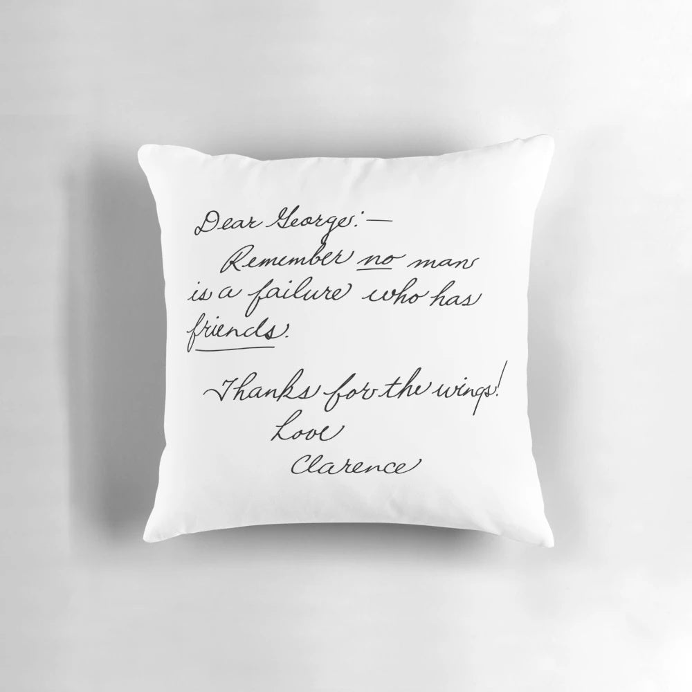 "Clarence inspired pillow from the classic Christmas movie 'It's a Wonderful Life'"