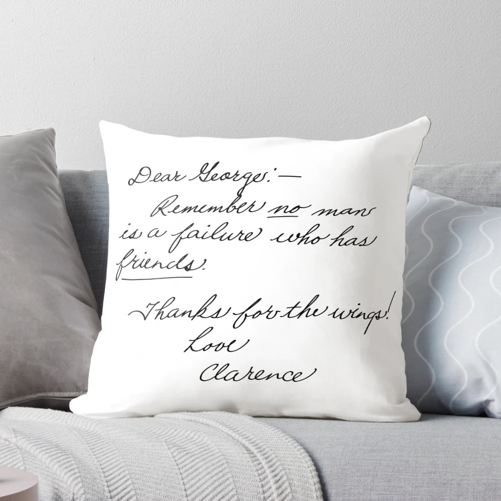 "Clarence inspired pillow from the classic Christmas movie 'It's a Wonderful Life'"