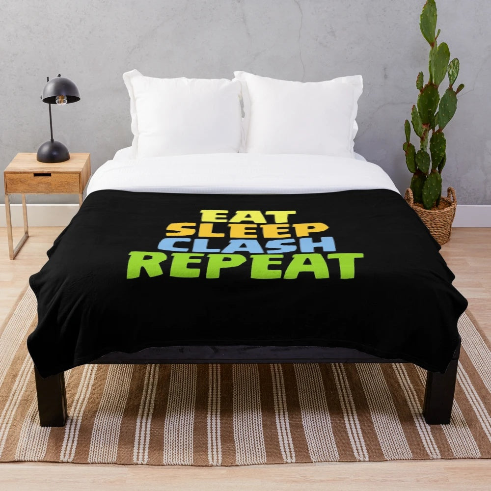 Clash of Clans inspired plush blanket featuring the Hog Rider