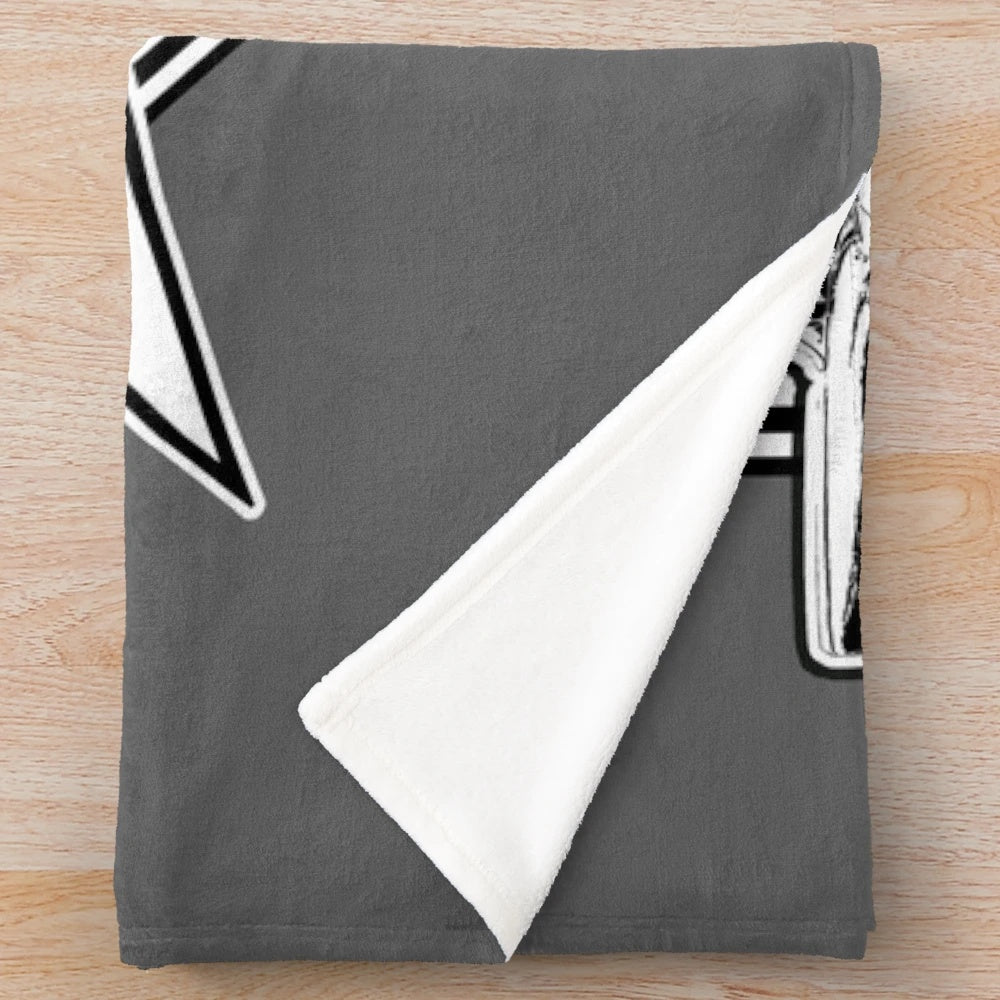 Cozy plush blanket featuring a vintage 1957 Chevy Bel Air graphic