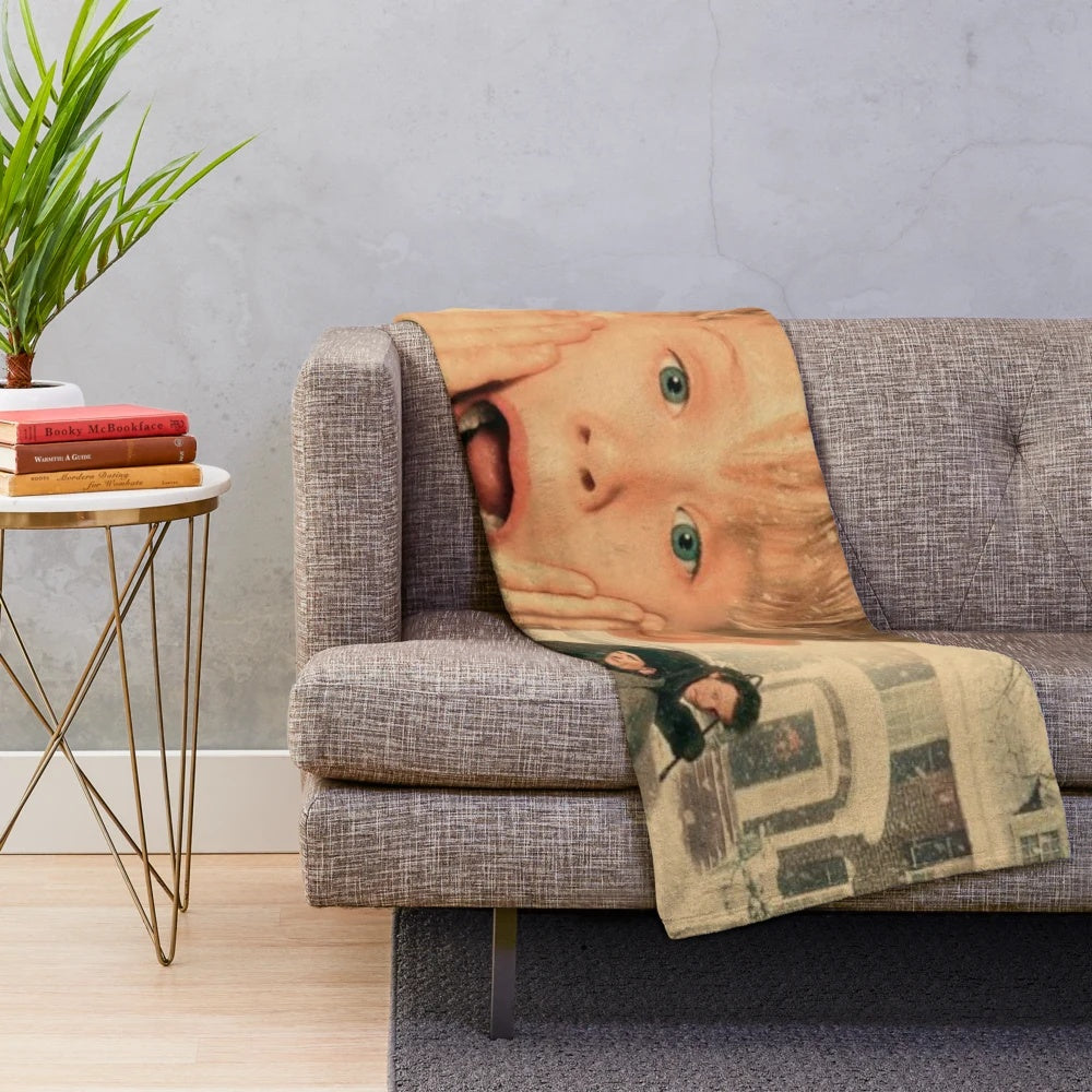 Plush blanket featuring the classic 1990 comedy film "Home Alone