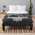55 Chevy Bel Air plush blanket with classic car graphic