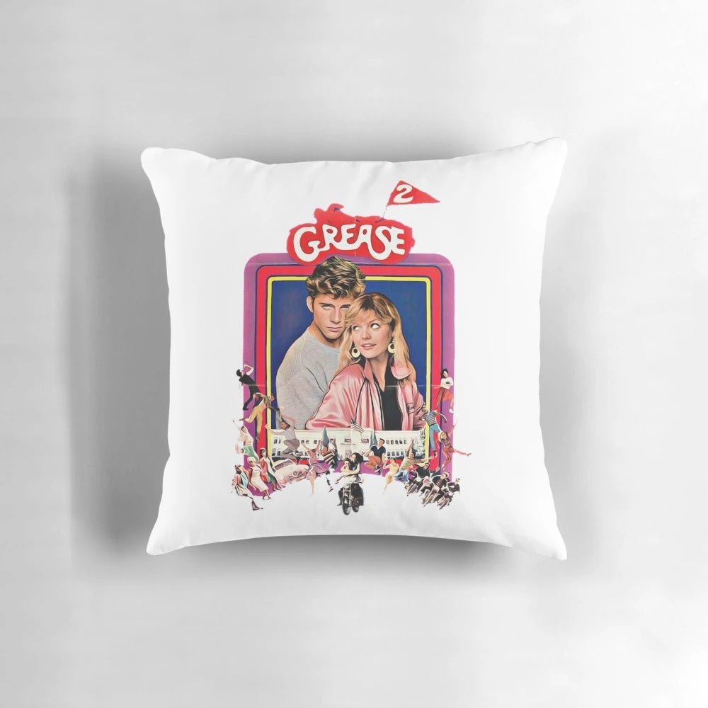 Grease 2 movie-themed pillow with retro 80s design