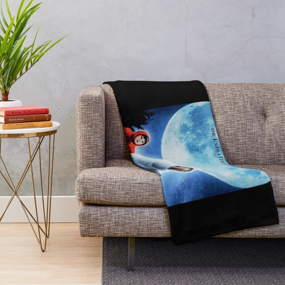 E.T. the Extra Terrestrial plush blanket featuring the iconic alien character