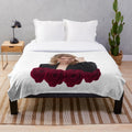 Classic Aesthetic Cinema Portrait Plush Blanket