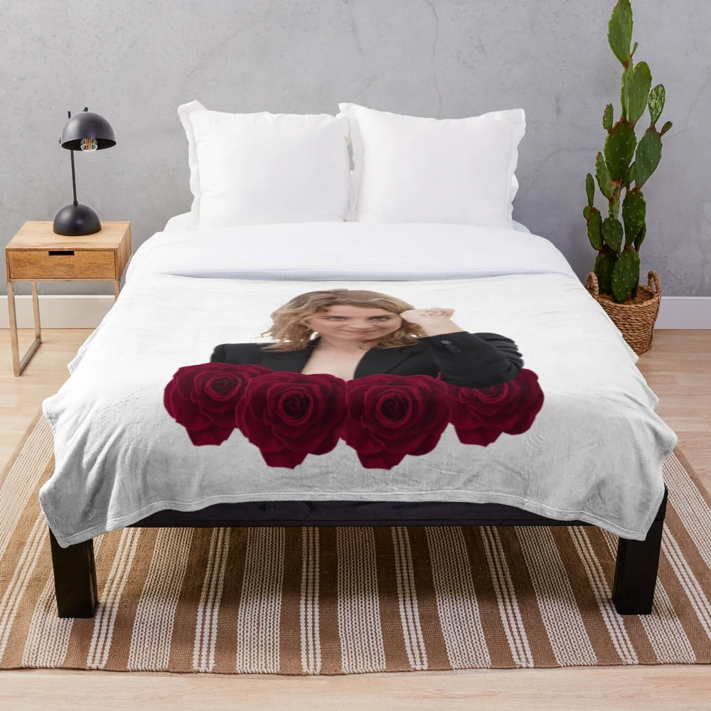 Classic Aesthetic Cinema Portrait Plush Blanket