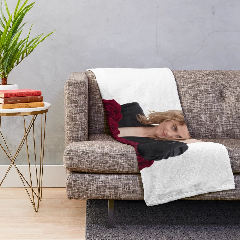 Classic Aesthetic Cinema Portrait Plush Blanket